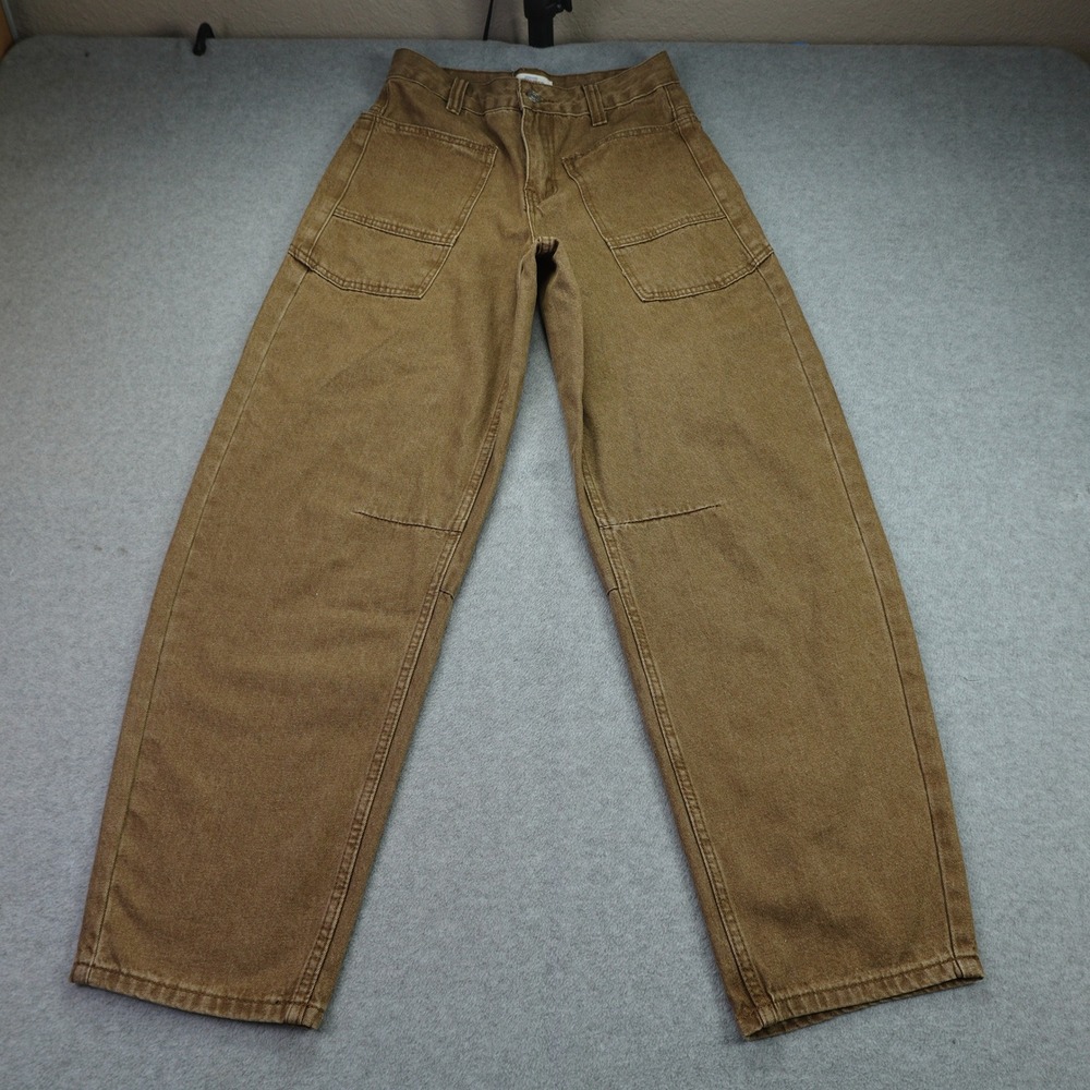 Cali 1850 Jeans Womens 1 Brown Skate Wide Leg Barrel‎ Carpenter Streetwear